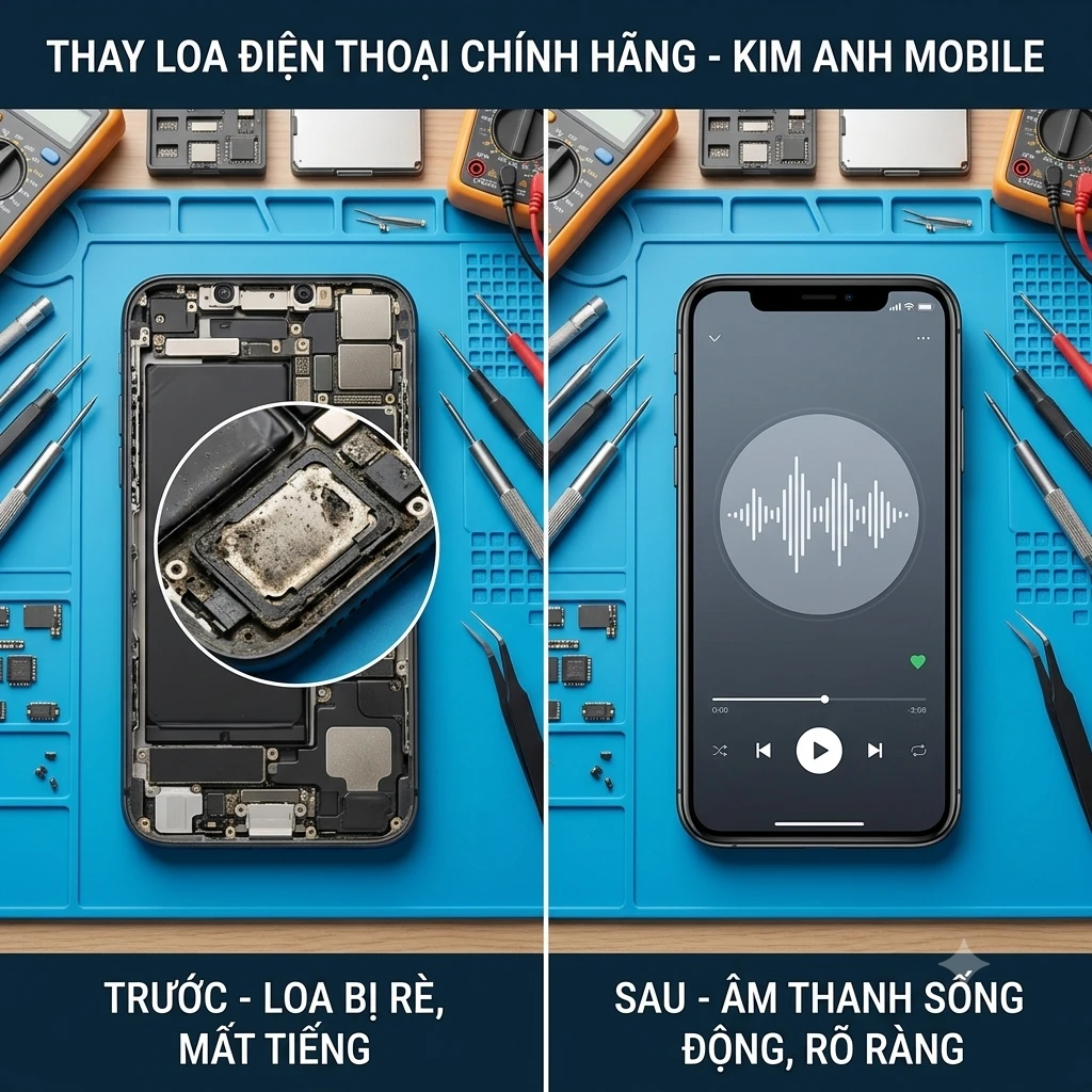 Thay loa điện thoại iPhone chính hãng, uy tín tại Kim Anh Mobile Đà Nẵng