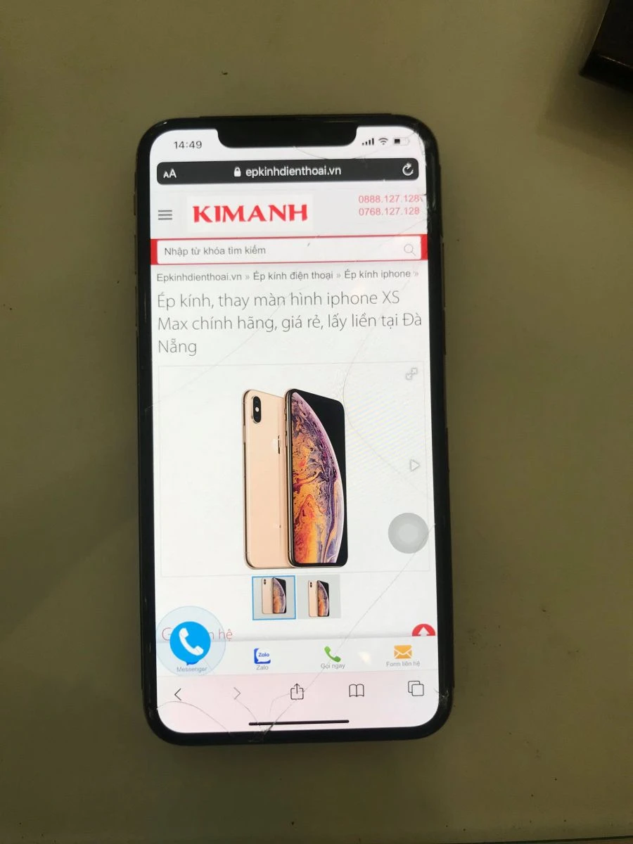 Ép kính thay màn hình iPhone XS Max chính hãng lấy ngay tại Kim Anh Mobile