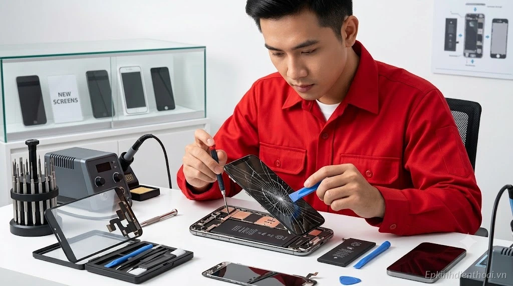Thay màn hình iPhone lấy ngay uy tín tại Kim Anh Mobile Đà Nẵng