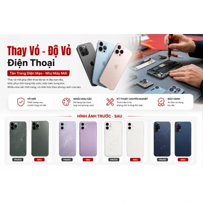 Dịch vụ thay vỏ, độ vỏ điện thoại iPhone chuyên nghiệp tại Kim Anh Mobile Đà Nẵng