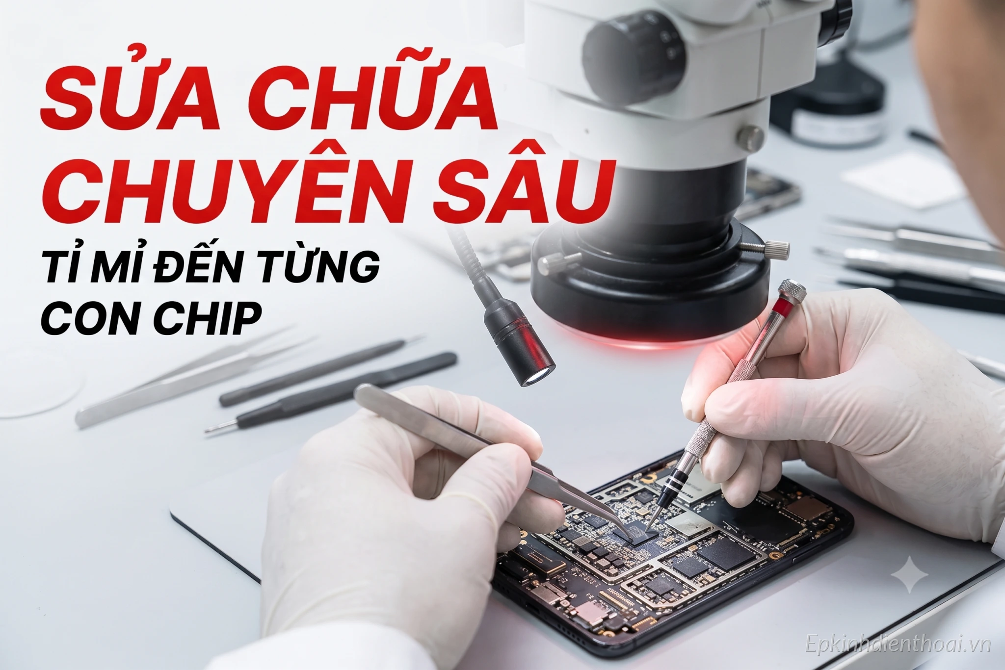 Sửa chữa vi mạch điện thoại chuyên sâu tại Kim Anh Mobile Đà Nẵng