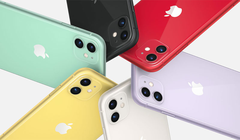 iPhone 11 nhiều màu sắc