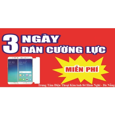 Dán cường lực miễn phí cho điện thoại.