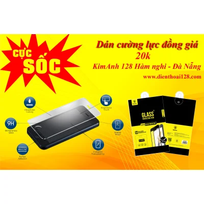 Dán kính cường lực đồng giá 30k cho điện thoại.