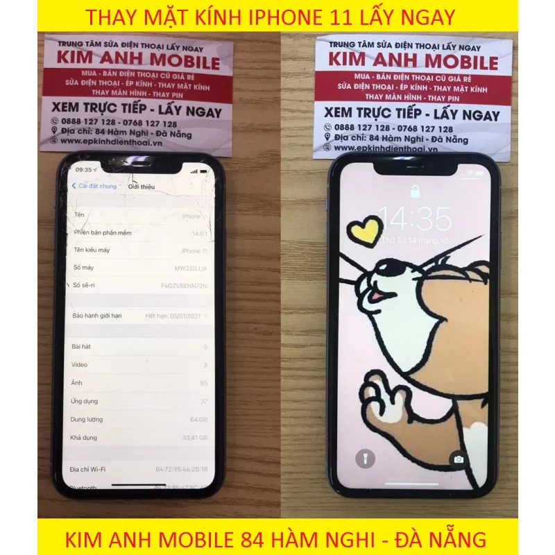Ép kính , thay mặt kính iphone 11 chất lượng uy tín nhất đà nẵng