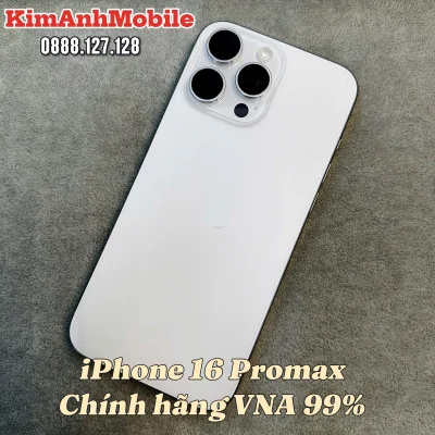 Siêu phẩm mới nhất nhà Apple – iPhone 16 Pro Max 256GB – đã có mặt tại Kim Anh Mobile, với mức giá chỉ từ 27.990.000đ. Bạn đang tìm một chiếc smartphone đẳng cấp, mạnh mẽ, thời thượng? Đây chính là lựa chọn tuyệt vời!