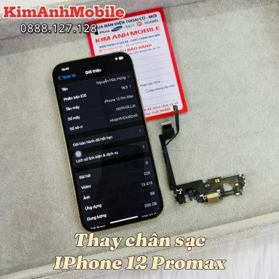 Thay chân sạc iPhone 12 Promax zin tại Đà Nẵng