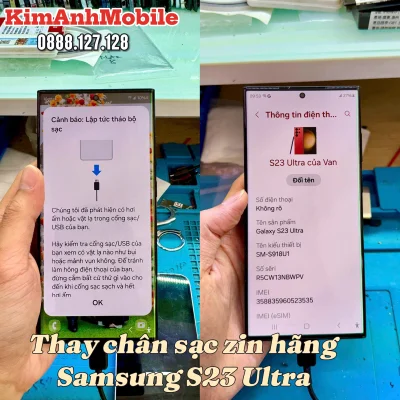 Thay Chân Sạc Zin Samsung S23 Ultra Tại Đà Nẵng – Lấy Ngay Tại Kim Anh Mobile