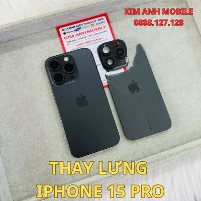 Thay Lưng iPhone 15 Pro - Chuẩn Màu Titan, Bền Đẹp Như Mới