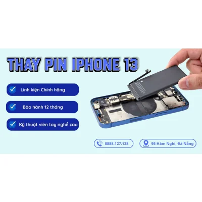 Thay pin iPhone 13 chính hãng tại Đà Nẵng – Bảo hành 12 tháng, lấy liền tại Kim Anh Mobile