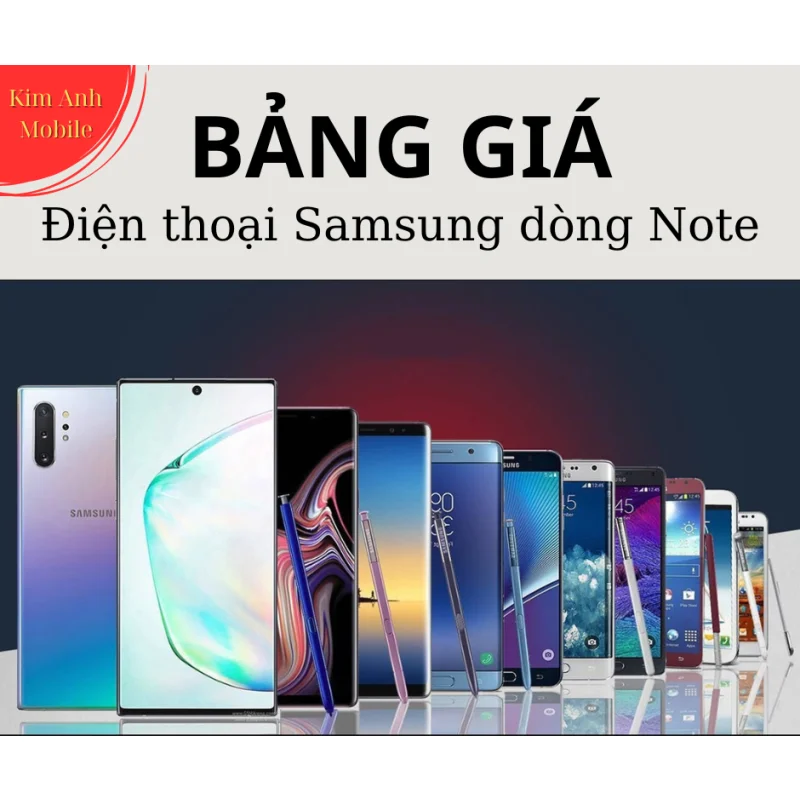Bảng giá Điện thoại Samsung Galaxy dòng Note tại Đà Nẵng