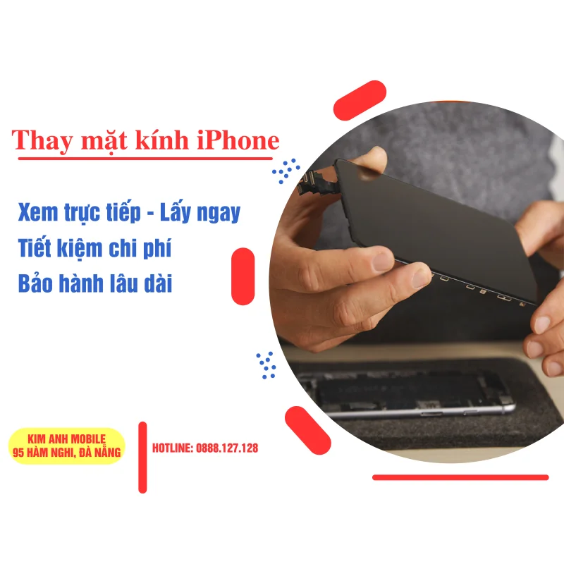 Bảng giá ép kính, Thay mặt kính iPhone tại Kim Anh Mobile