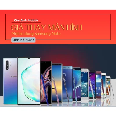 Báo Giá thay màn hình một số dòng Samsung Note