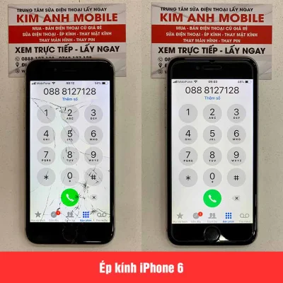 Ép kính, thay mặt kính iPhone 6, 6 Plus, 6s, 6s Plus tại Đà Nẵng