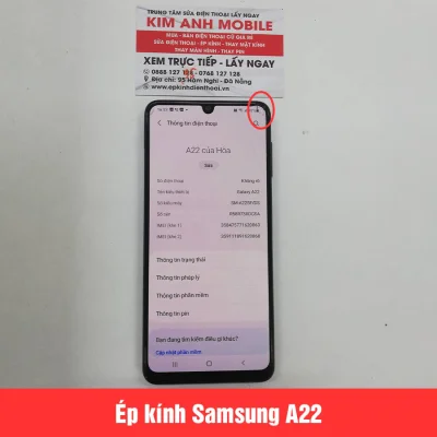 Ép kính, Thay mặt kính Samsung A22 tại Đà Nẵng