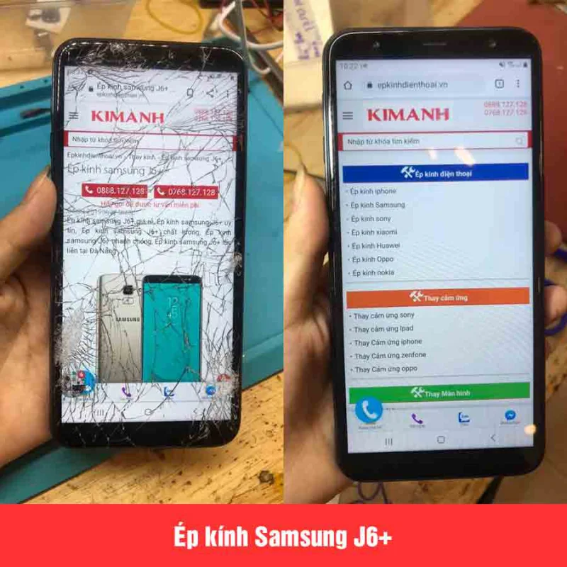 ép kính samsung j6 plus lấy ngay tại đà nẵng