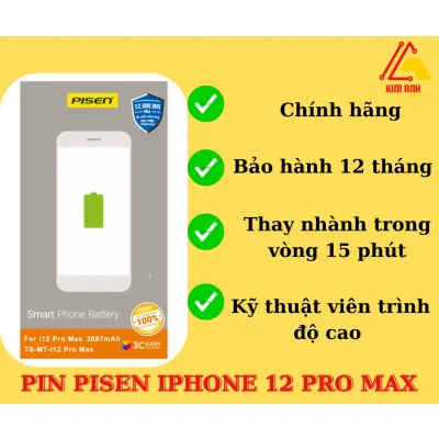 Thay Pin Pisen Chính Hãng Iphone 12 Pro Max tại Đà Nẵng